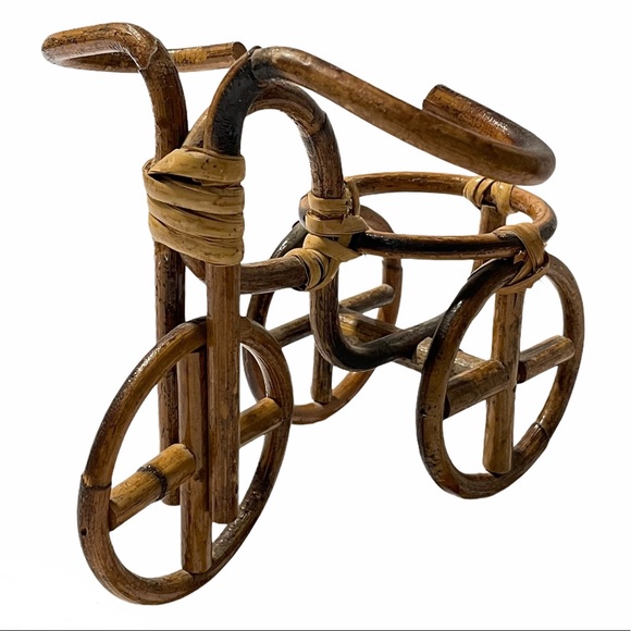 vintage wicker bike planter - tricycle